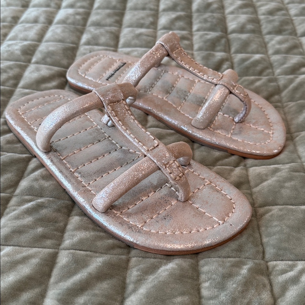 Free People Hadden Sandals in Champagne Metalic - Picture 3 of 5
